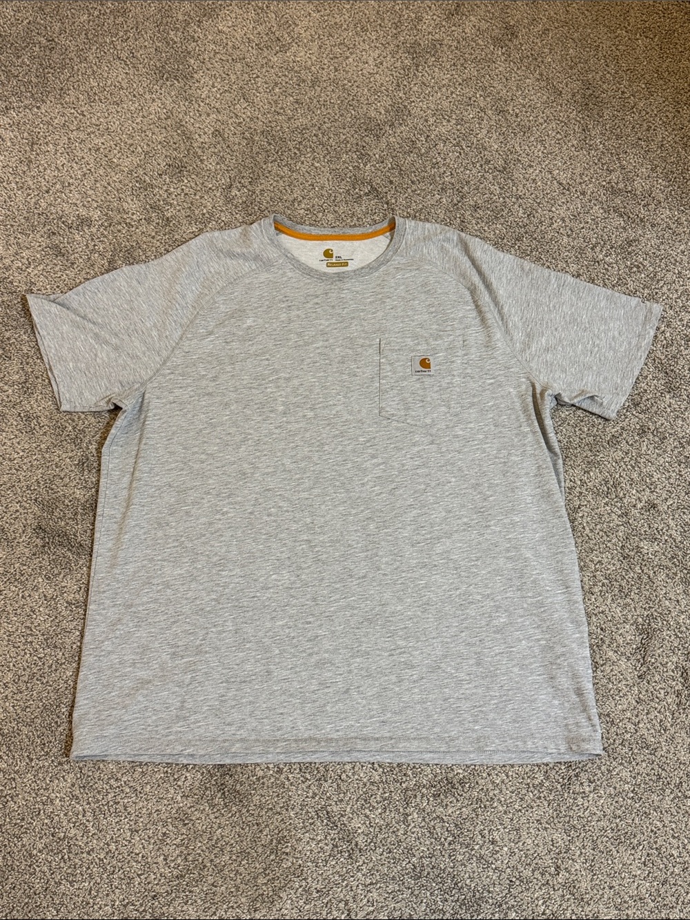 Carhartt Men’s Light Heather Gray Short-Sleeve Pocket Tee